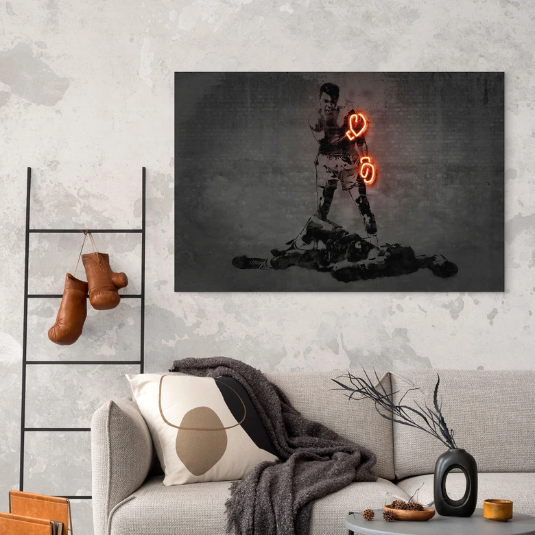 Wandbild Muhammad Ali - Mielu - Alu-Dibond 