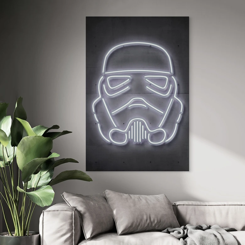 Wandbild Stormtrooper Helm - Mielu - Alu-Dibond 