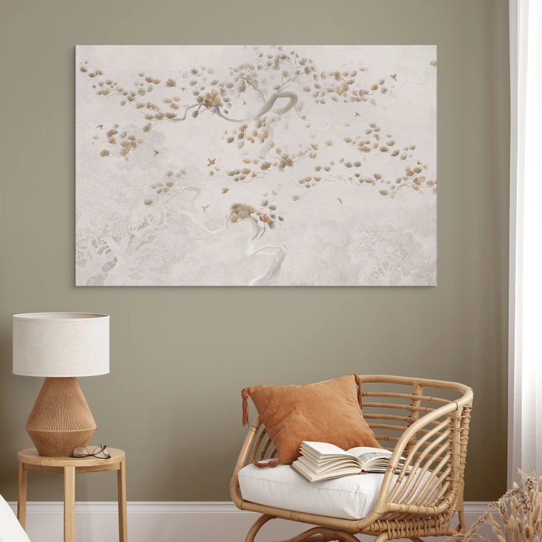 Wandbild Elegante Kiefer im asiatischen Stil - Ms Tiff - Alu-Dibond 