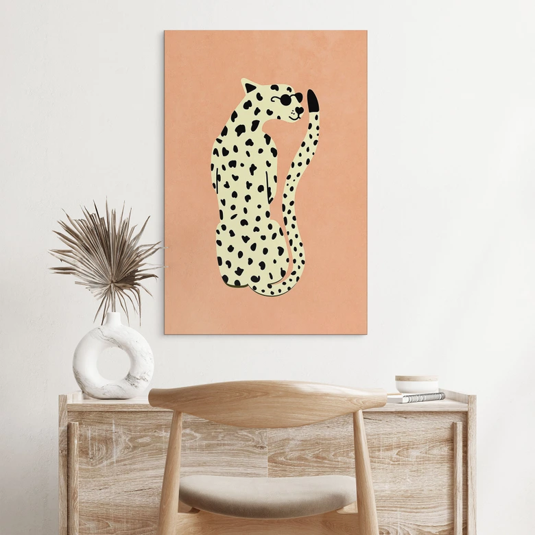Wandbild Eleganter Gepard mit Sonnenbrille - Oltmanns - Alu-Dibond 