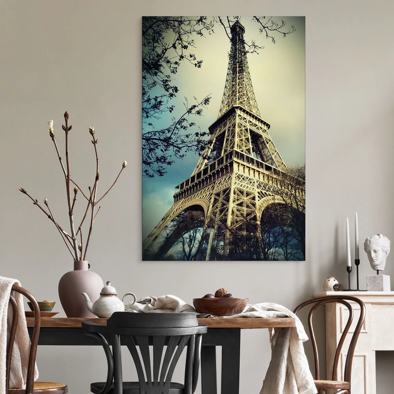 Wandbild Paris Eiffelturm - Alu-Dibond 