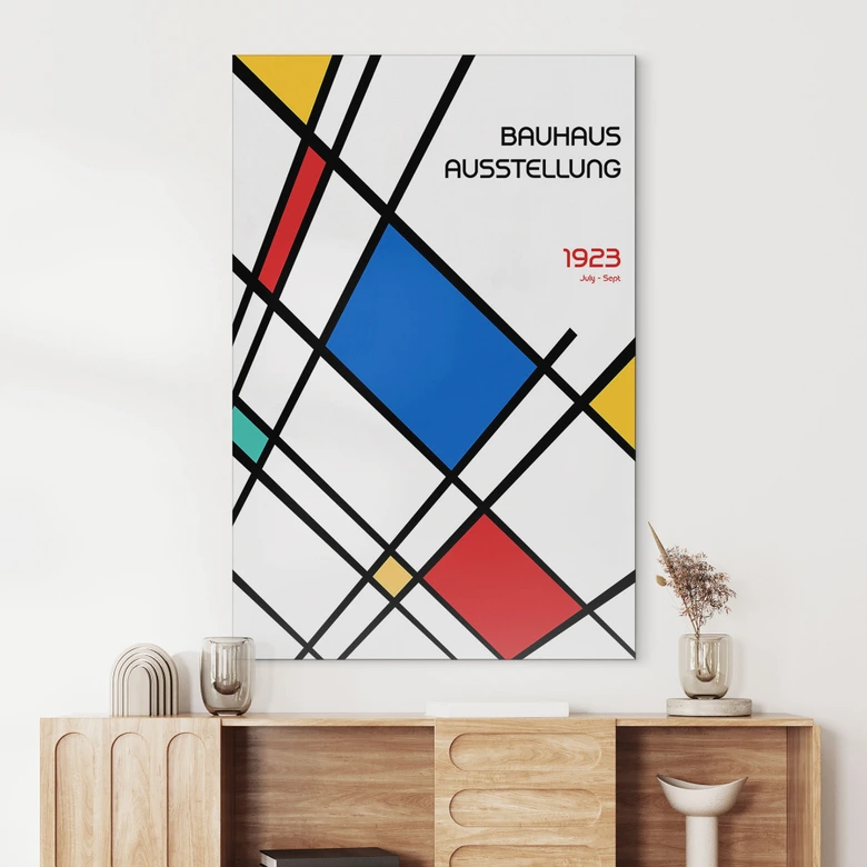 Wandbild Retro Bauhaus Ausstellung 1923 - Retrodrome - Alu-Dibond 