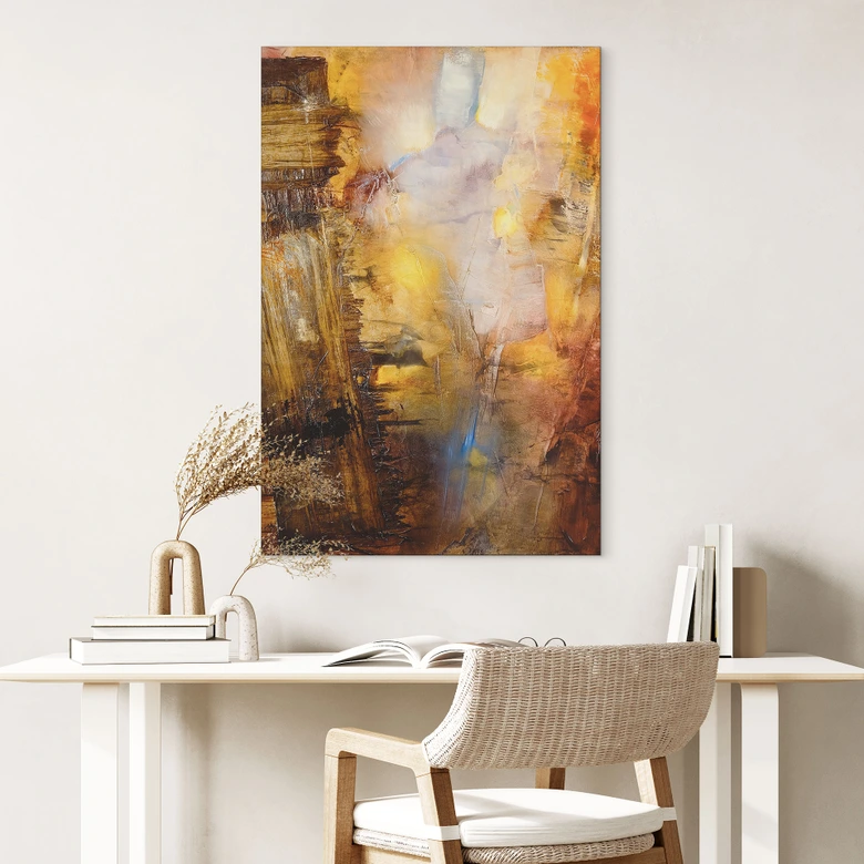 Wandbild Bernsteinlicht und Schatten - Schmucker - Alu-Dibond 