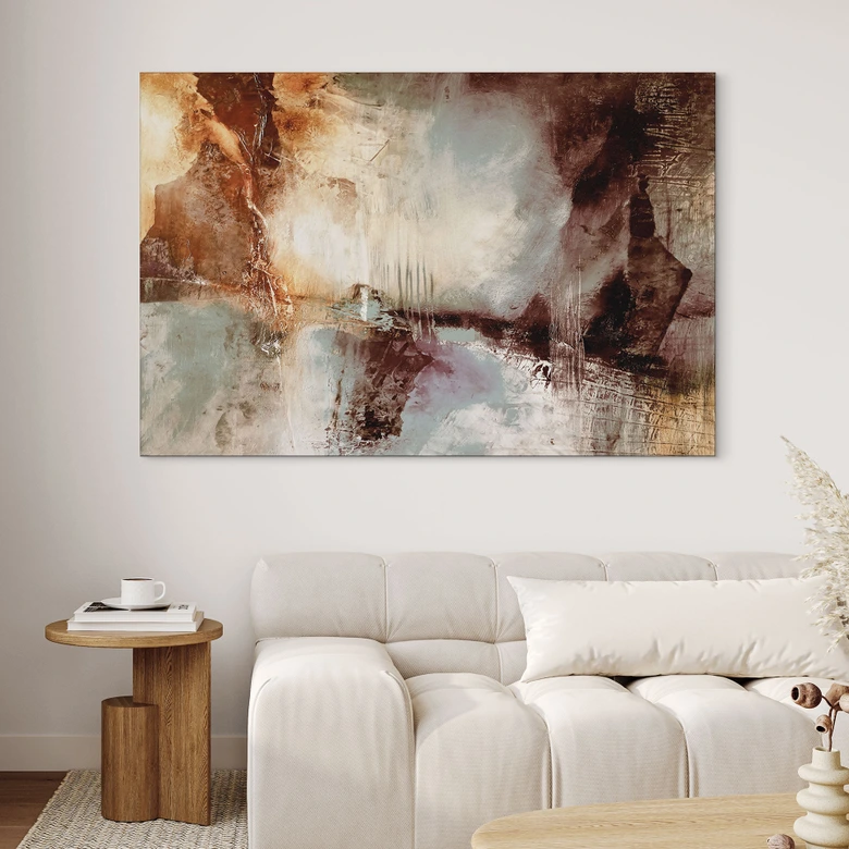 Wandbild Goldene Spuren im Nebellicht - Schmucker - Alu-Dibond 