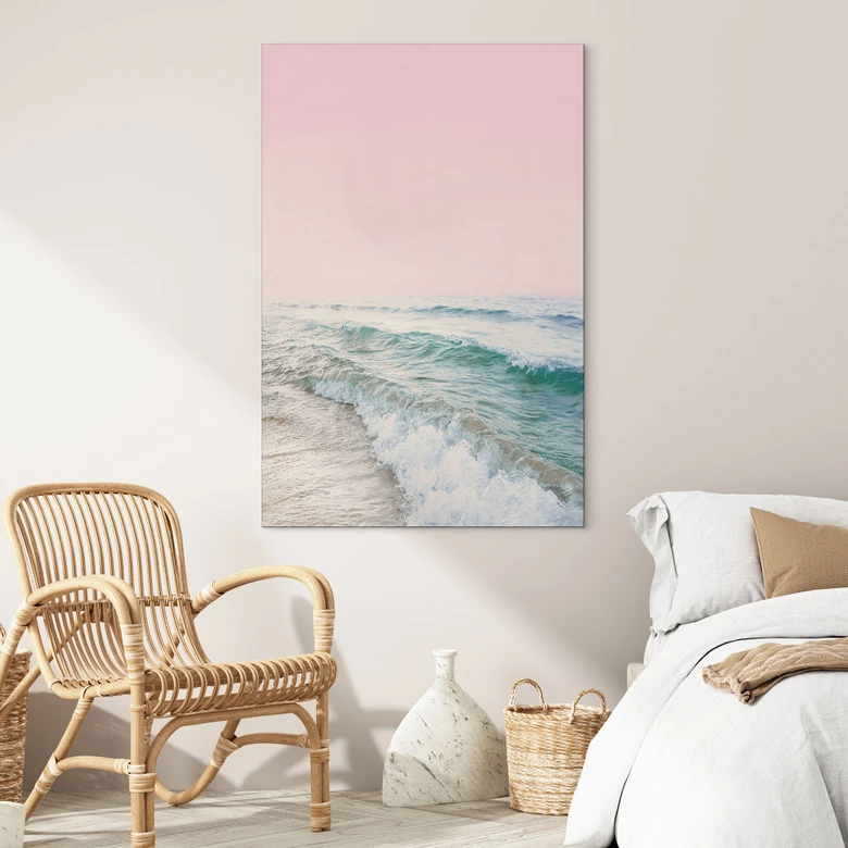 Wandbild Rosa Himmel über dem Meer - Sisi & Seb - Alu-Dibond 