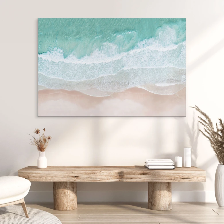Wandbild Sanfte Wellen am Strand - Sisi & Seb - Alu-Dibond 
