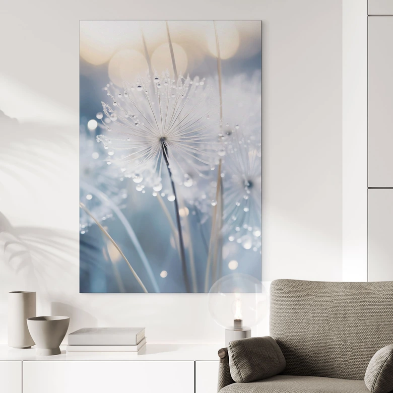 Wandbild Funkelnde Pusteblumen - Treechild - Alu-Dibond  