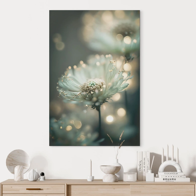 Billede Delikat glitrende blomster - Treechild - Alu-Dibond 