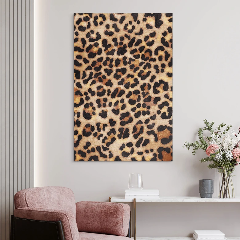 Wandbild Wilder Leopard - Animal Print - Tunaboylu - Alu-Dibond 