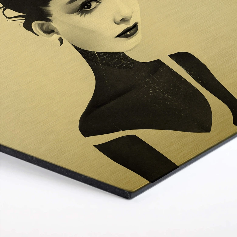 Hexagon - Alu-Dibond-Goldeffekt - Ireland - Oh Audrey 