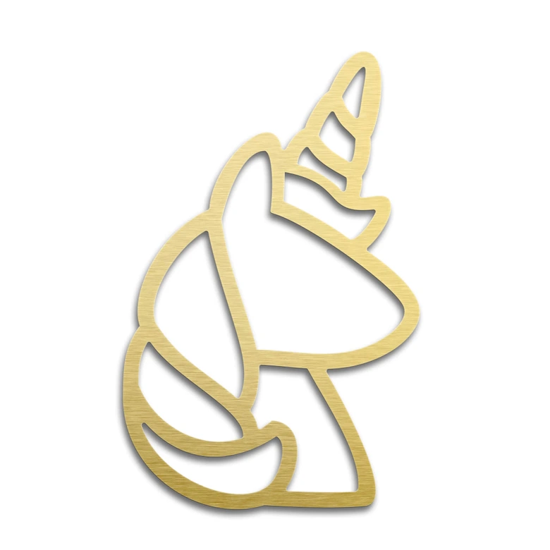 Aluminium Dibond guldeffekt - Unicorn 