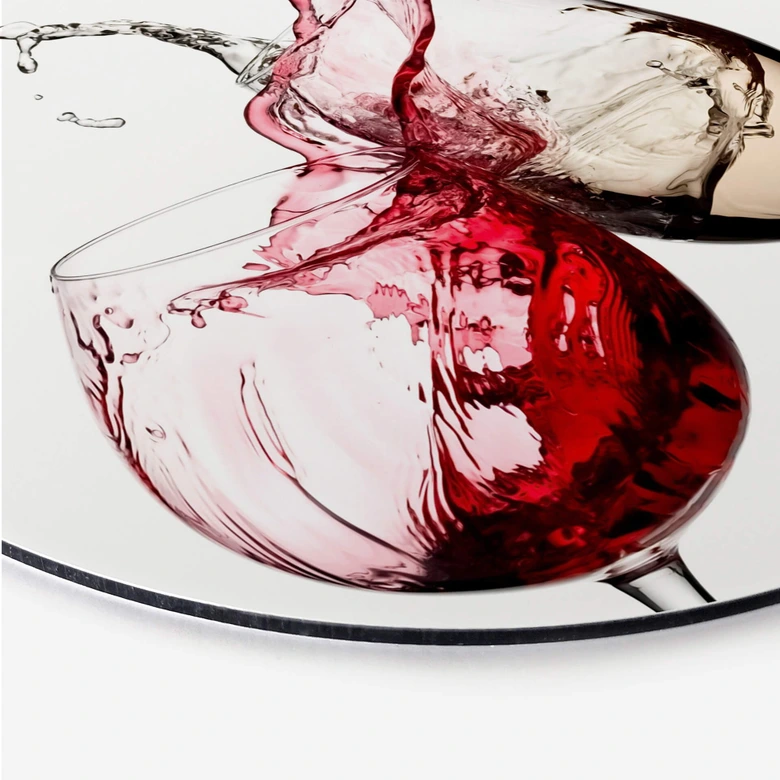 Alu-Dibond Weingläser - Rund 