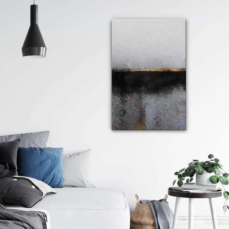 Dibond Schilderij met zilver effect Fredriksson  Smoky Gold 