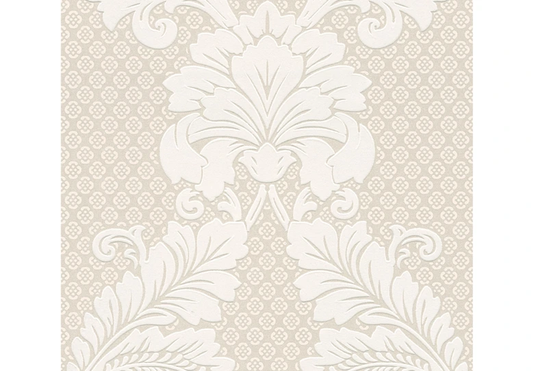 A.S. Creation barok tapet i creme og bronze non-woven tapet med ægte flocking 