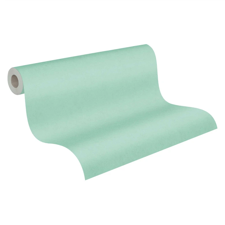Non-woven tapet turkisblå - moderne mat tapet - ensfarvet tapet med glat overflade 