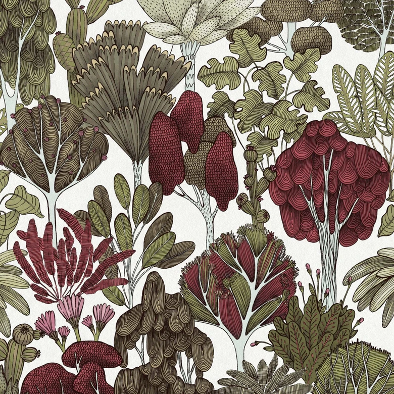 Architects Paper Floral Impression - Papier peint intissé jungle, vert 