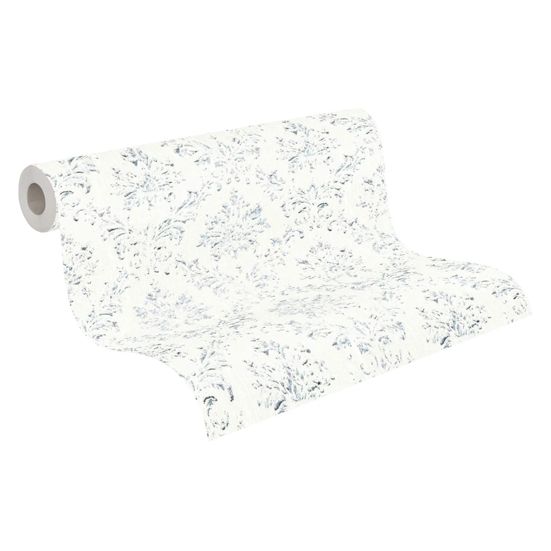 Architects Paper Textiltapete Metallic Silk Barocktapete mit Ornamenten metallic, weiß 