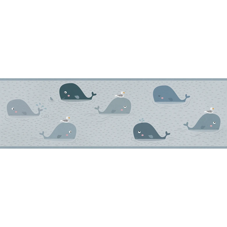 A.S. Création Lovely Kids Frise autocollante enfant - Gris 