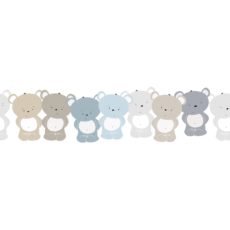 Lovely Kids selbstklebende Kinderzimmer Bordüre Cute Bears mit süßen Bären 