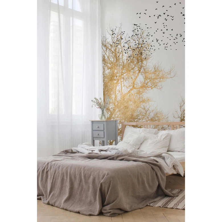 Livingwalls Fotobehang ARTist Kubistika - Golden Skies  