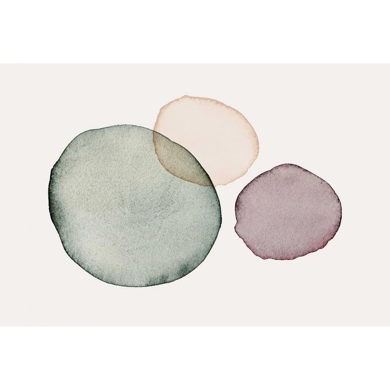 Livingwalls papier peint photo ARTist Calm avec motif aquarelle crème, vert, orange, violet 