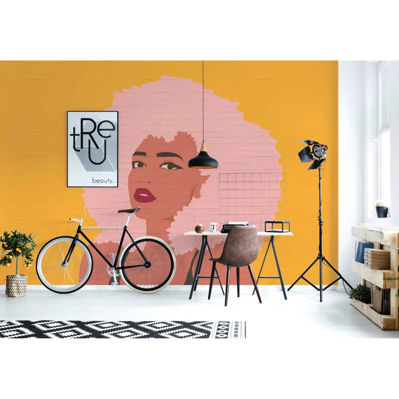 Livingwalls papier peint photo ARTist Whitney marron, orange 