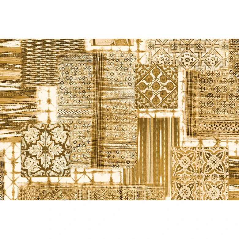 Architects Paper Papier peint photo Atelier 47 Patchwork oriental bronze, or 