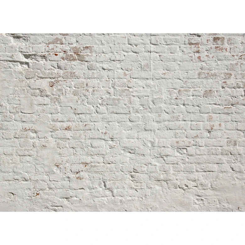 Livingwalls Fototapete Designwalls Brick White in Steinoptik 