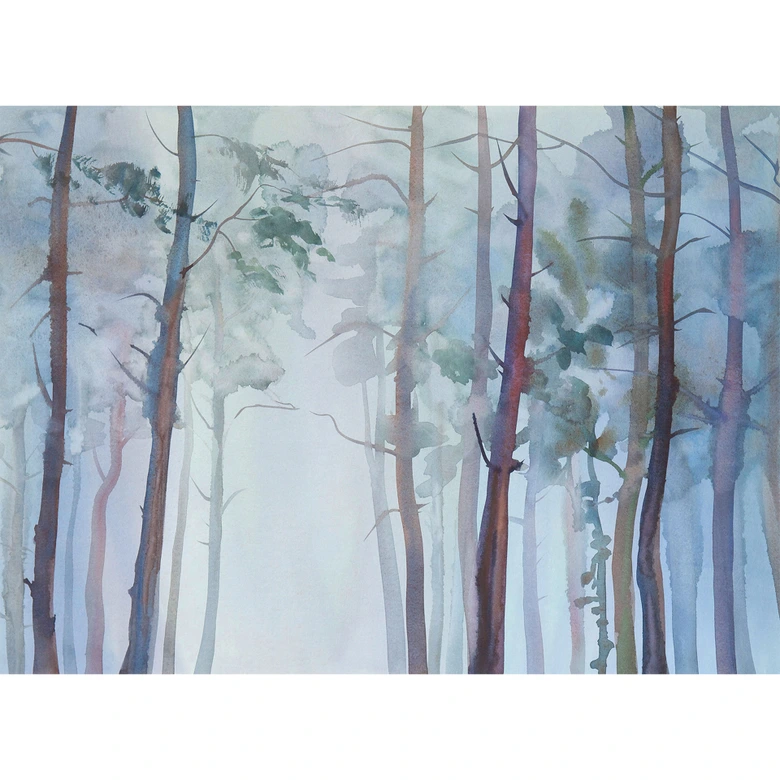 Livingwalls Fototapete Designwalls Aquarelle Fores Wald 