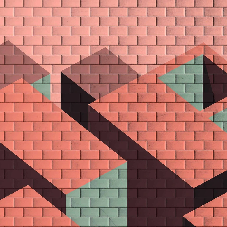 Fototapete Geometrisch GraphicTiles1 rosa taupe - Vliestapete Designwalls 2 - 2,55 x 3,5 m 