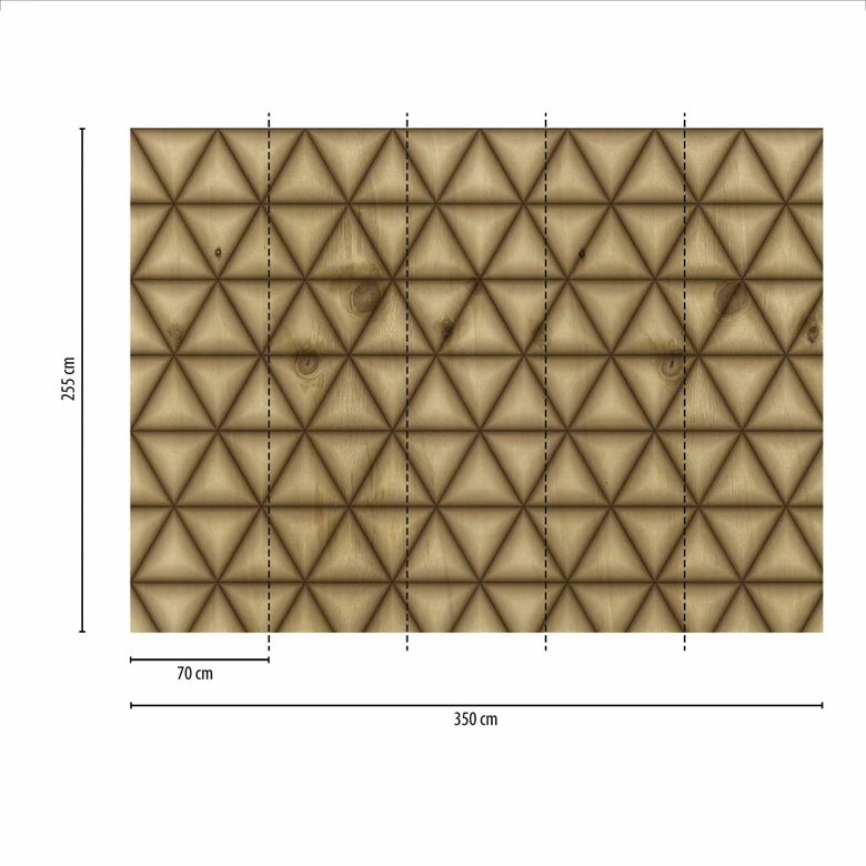 Geometric GraphicTriang1 beige brun - non-woven tapet Designwalls 2 - 2,55 x 3,5 m 