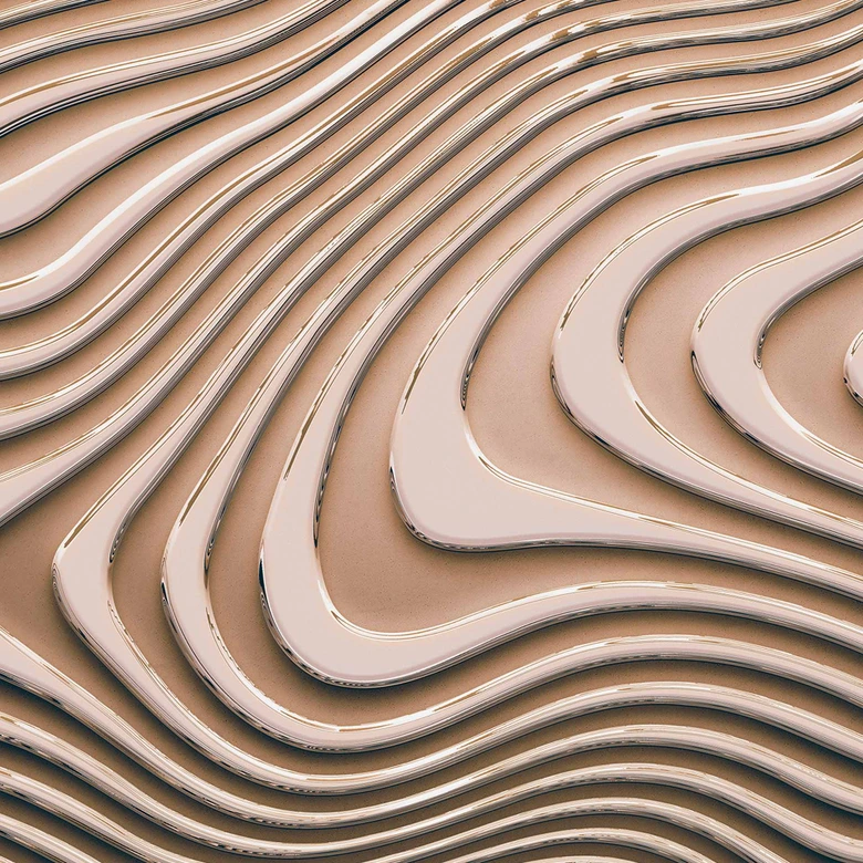 Fototapete Design GeometricWave1 in beige schwarz - Vliestapete Designwalls 2 - 2,55 x 3,5 m 