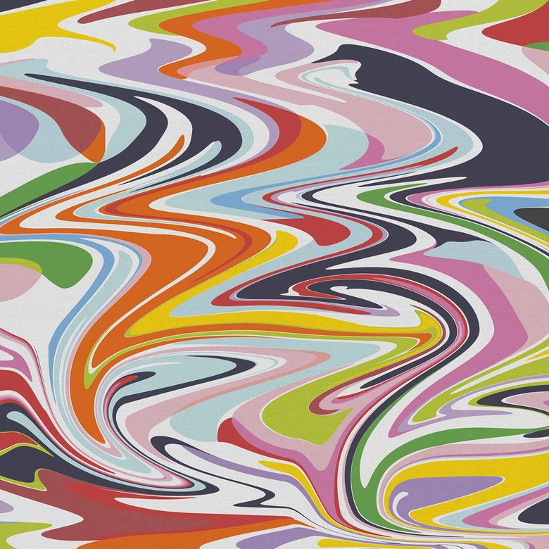 Fototapete Kunst ColourCircles1 in grün lila - Vliestapete Designwalls 2 - 2,55 x 3,5 m 