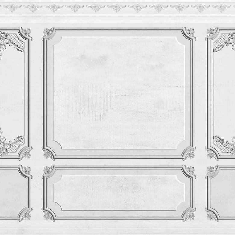 Architecture WallPaneling2 behangpapier in grijs wit - vliesbehang Designwalls 2 - 2,55 x 3,5 m 