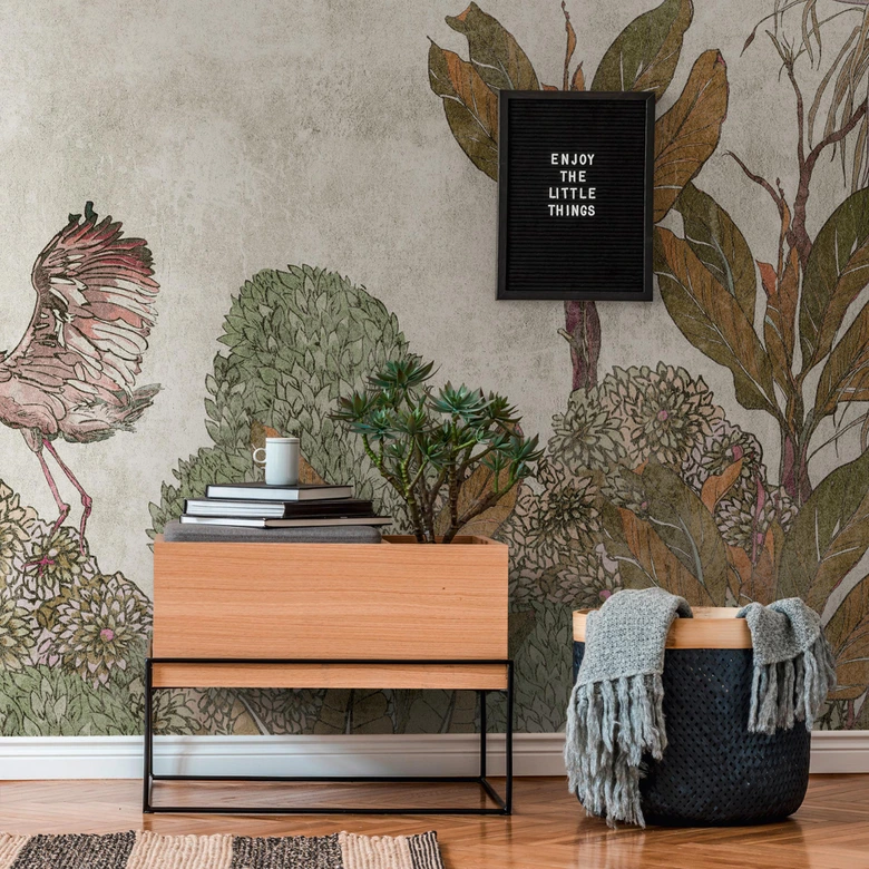 Livingwalls Tapete Wald Metropolitan Stories THE WALL Vliestapete mit Vögeln grün, braun,  