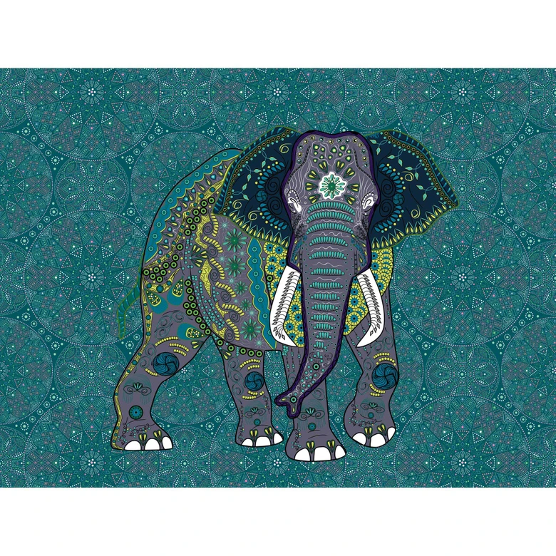Livingwalls abstrakte Tapete Metropolitan Stories THE WALL Vliestapete mit Elefant blau, grau 
