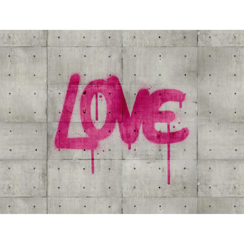 Livingwalls Tapete in Betonoptik Metropolitan Stories THE WALL Vliestapete grau, pink 