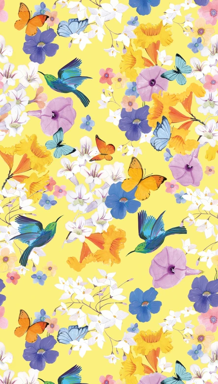 Fototapete Blumen bunt gelb - Vliestapete Blumen Pflanzen Livingwalls - matt und glatt 
