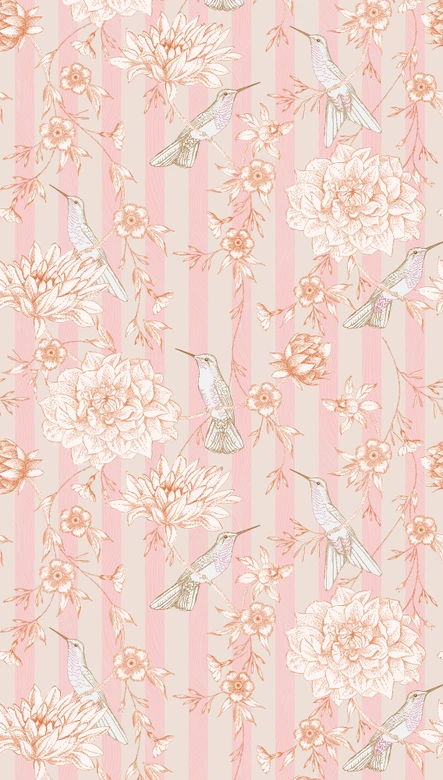 Fototapete Blumen rosa beige - Vliestapete Blumen Pflanzen Livingwalls - matt und glatt 