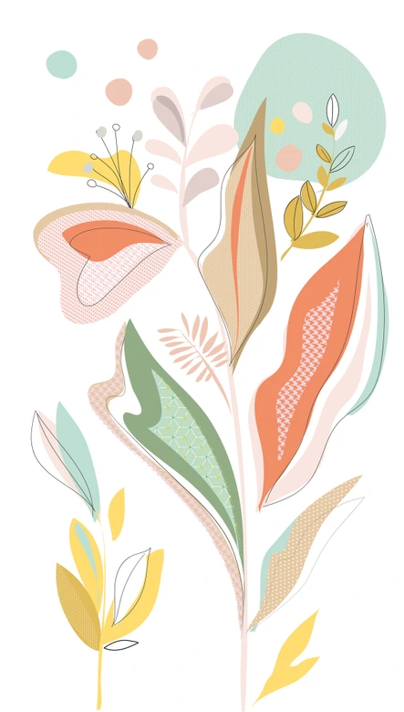 Fototapete Blumen bunt weiß - Vliestapete Blumen Pflanzen Livingwalls - matt und glatt 