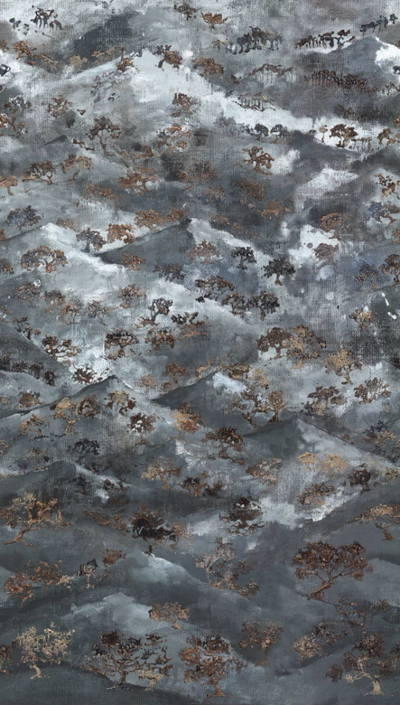 Fototapete Abstrakt blau grau - Vliestapete Kunst Livingwalls - matt und glatt 