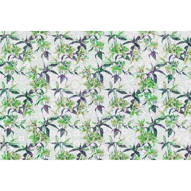 Livingwalls Fototapete Walls by Patel mosaic lilies 3 