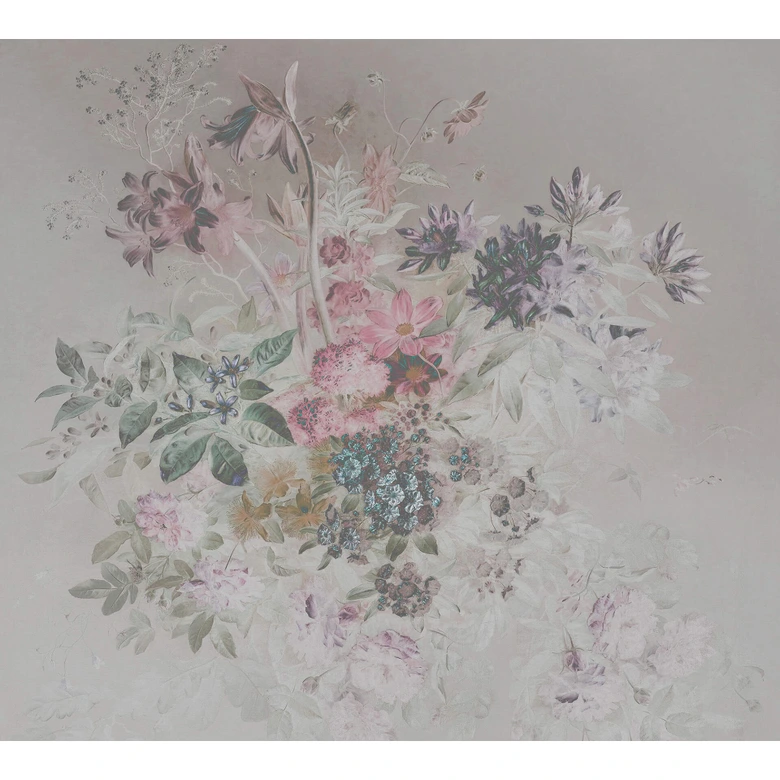 Livingwalls Fototapet Väggar av Patel bukett pastell 1 
