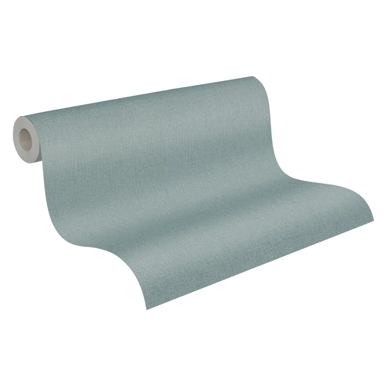 Unitapete mit feiner Struktur Blau-Grau – Einfarbige Vliestapete modern & dezent 