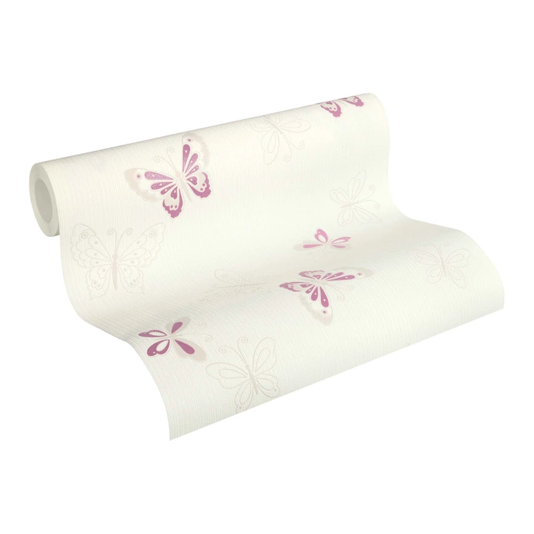 A.S. Création Tapet - Happy Spring, beige, metallic, lilla 