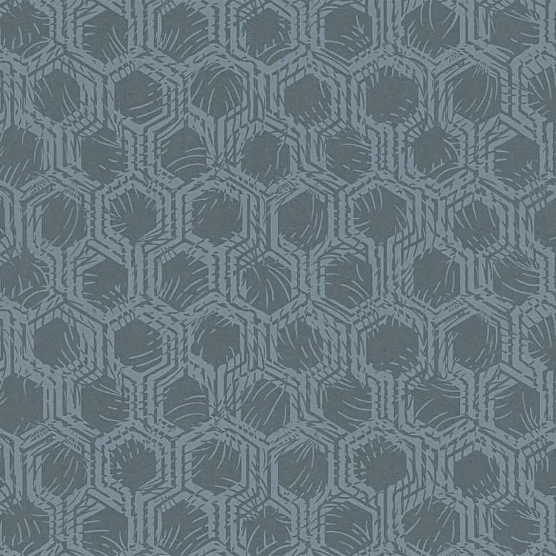 Architects Paper Vliestapete Alpha geometrische Tapete blau, metallic 