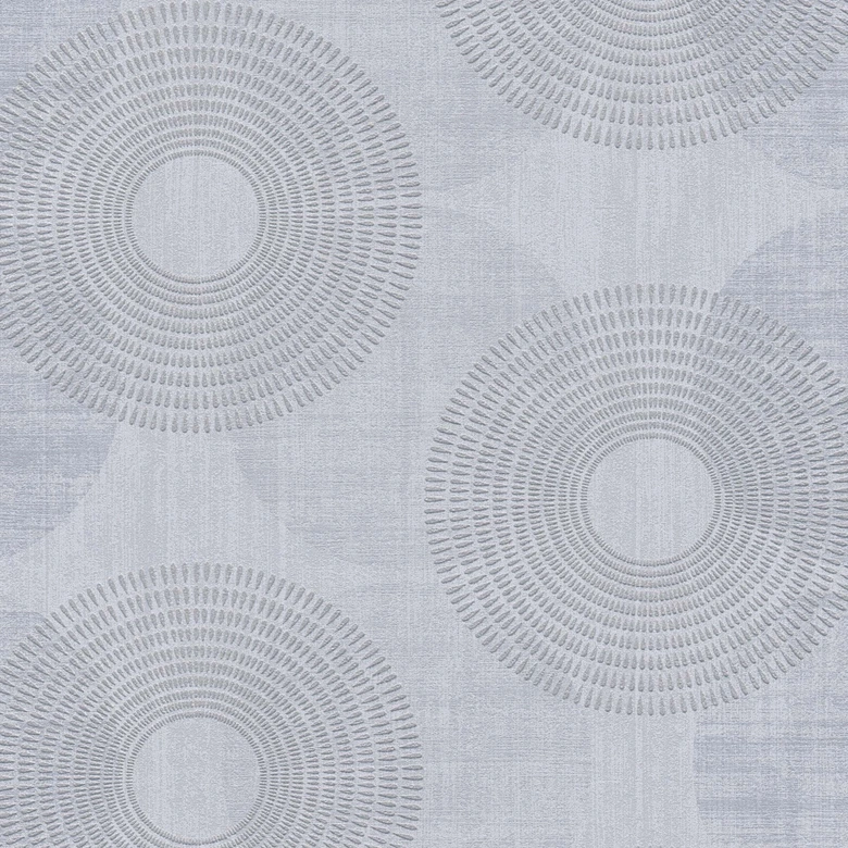 A.S. Création Attractive Papier peint intissé avec des cercles/ronds - gris 