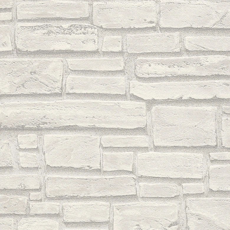 A.S. Création Best of Wood`n Stone 2nd Edition Papier peint effet brique - Blanc 