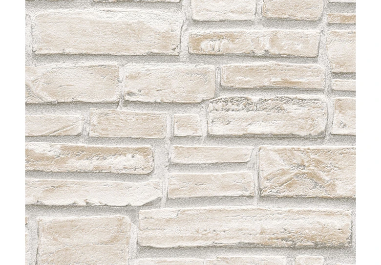 Mustertapete A.S. Création Strukturprofiltapete Dekora Natur 6 Signalweiß, Branbeige, Moosgrau 