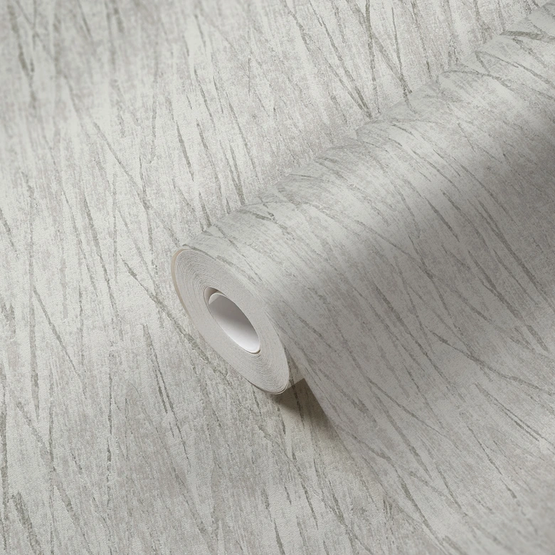 Papier peint texturé gris avec effet métallisé argenté Papier peint intissé Hygge  